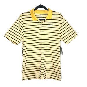 NIke NWT Men's S Yellow Dri-Fit Victory Striped Golf Polo Shirt BV0367-25